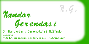 nandor gerendasi business card